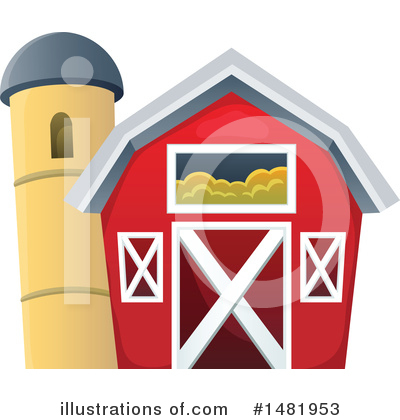Royalty-Free (RF) Barn Clipart Illustration by visekart - Stock Sample #1481953