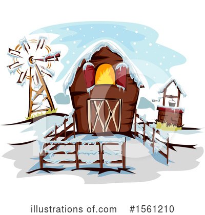 Royalty-Free (RF) Barn Clipart Illustration by BNP Design Studio - Stock Sample #1561210