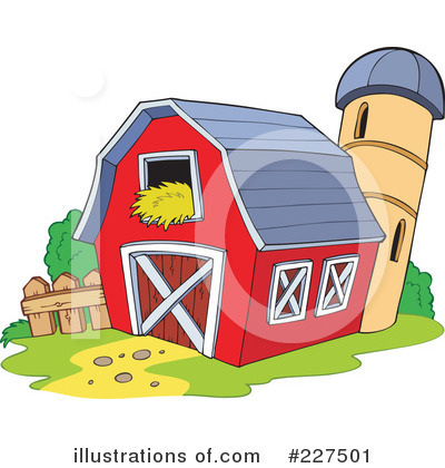 Royalty-Free (RF) Barn Clipart Illustration by visekart - Stock Sample #227501