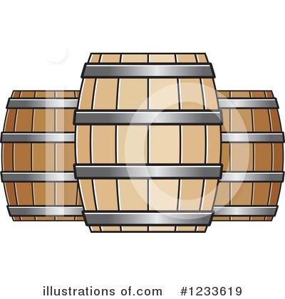 Wine Barrel Clipart #1233619 by Lal Perera