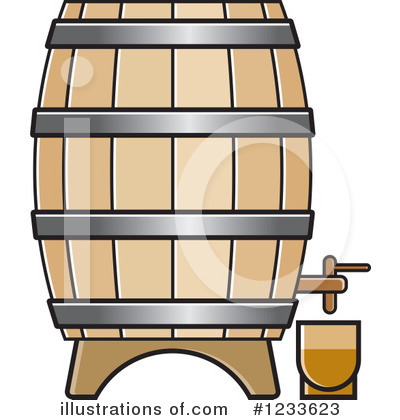 Wine Barrel Clipart #1233623 by Lal Perera