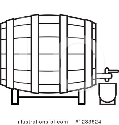 Wine Barrel Clipart #1233624 by Lal Perera