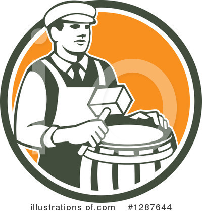 Royalty-Free (RF) Barrel Maker Clipart Illustration by patrimonio - Stock Sample #1287644