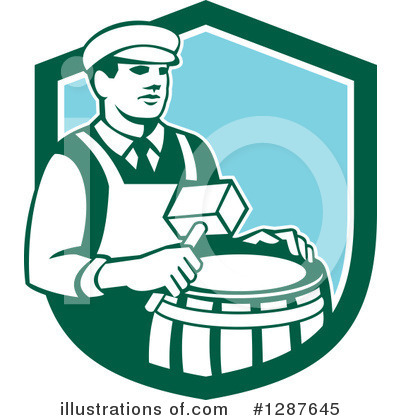 Royalty-Free (RF) Barrel Maker Clipart Illustration by patrimonio - Stock Sample #1287645