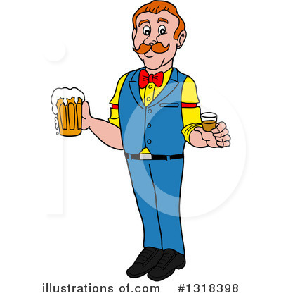 Royalty-Free (RF) Bartender Clipart Illustration by LaffToon - Stock Sample #1318398