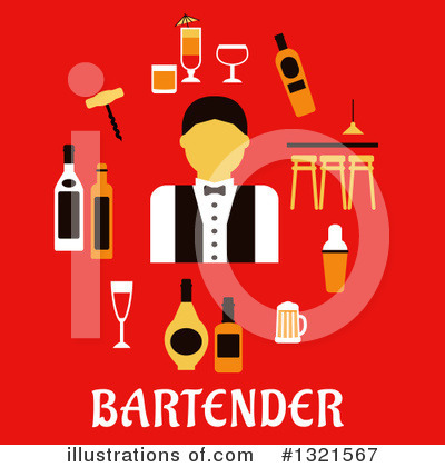 Bartending Clipart #1321567 by Vector Tradition SM