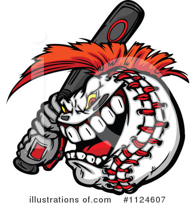 Royalty-Free (RF) Baseball Clipart Illustration by Chromaco - Stock Sample #1124607