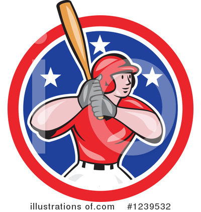 Royalty-Free (RF) Baseball Clipart Illustration by patrimonio - Stock Sample #1239532