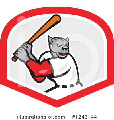 Royalty-Free (RF) Baseball Clipart Illustration by patrimonio - Stock Sample #1243144
