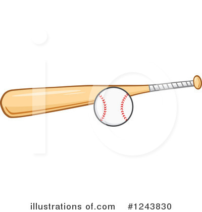 Royalty-Free (RF) Baseball Clipart Illustration by Hit Toon - Stock Sample #1243830