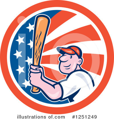Royalty-Free (RF) Baseball Clipart Illustration by patrimonio - Stock Sample #1251249