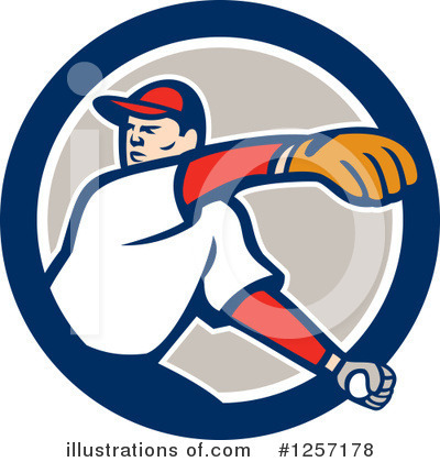 Royalty-Free (RF) Baseball Clipart Illustration by patrimonio - Stock Sample #1257178