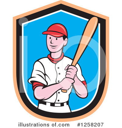 Royalty-Free (RF) Baseball Clipart Illustration by patrimonio - Stock Sample #1258207