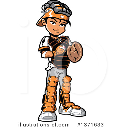Royalty-Free (RF) Baseball Clipart Illustration by Clip Art Mascots - Stock Sample #1371633