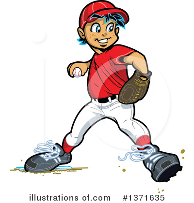 Royalty-Free (RF) Baseball Clipart Illustration by Clip Art Mascots - Stock Sample #1371635