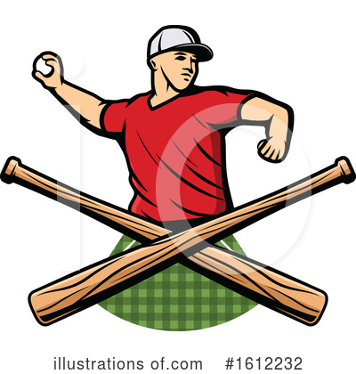 Baseball Player Clipart #1612232 by Vector Tradition SM