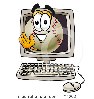 Royalty-Free (RF) Baseball Clipart Illustration by Mascot Junction - Stock Sample #7062
