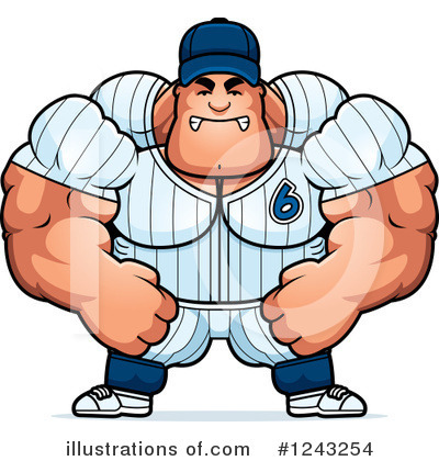 Royalty-Free (RF) Baseball Player Clipart Illustration by Cory Thoman - Stock Sample #1243254