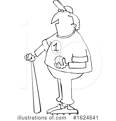 Royalty-Free (RF) Baseball Player Clipart Illustration by djart - Stock Sample #1624641