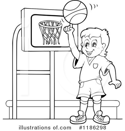 Royalty-Free (RF) Basketball Clipart Illustration by visekart - Stock Sample #1186298