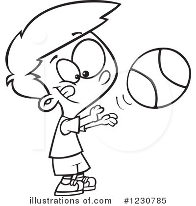 Royalty-Free (RF) Basketball Clipart Illustration by toonaday - Stock Sample #1230785