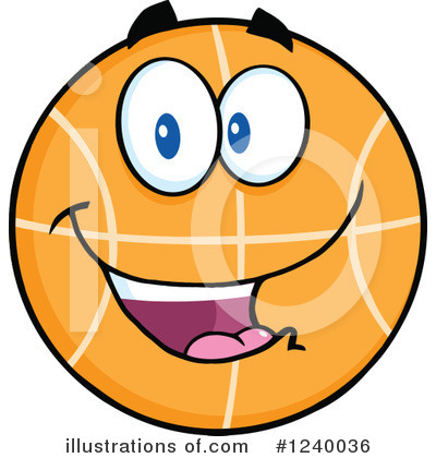 Royalty-Free (RF) Basketball Clipart Illustration by Hit Toon - Stock Sample #1240036
