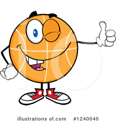 Royalty-Free (RF) Basketball Clipart Illustration by Hit Toon - Stock Sample #1240040