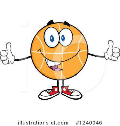 Royalty-Free (RF) Basketball Clipart Illustration by Hit Toon - Stock Sample #1240046