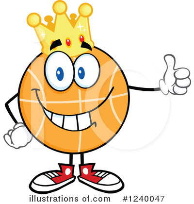 Royalty-Free (RF) Basketball Clipart Illustration by Hit Toon - Stock Sample #1240047