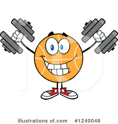 Royalty-Free (RF) Basketball Clipart Illustration by Hit Toon - Stock Sample #1240048