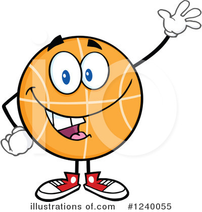 Royalty-Free (RF) Basketball Clipart Illustration by Hit Toon - Stock Sample #1240055