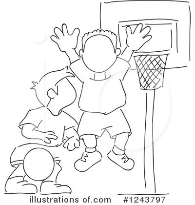 Royalty-Free (RF) Basketball Clipart Illustration by David Rey - Stock Sample #1243797
