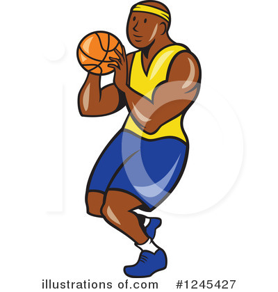 Royalty-Free (RF) Basketball Clipart Illustration by patrimonio - Stock Sample #1245427