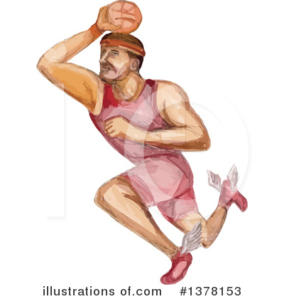 Royalty-Free (RF) Basketball Clipart Illustration by patrimonio - Stock Sample #1378153