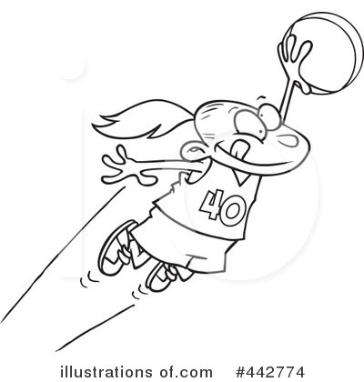 Royalty-Free (RF) Basketball Clipart Illustration by toonaday - Stock Sample #442774