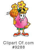 Basketball Clipart #9288 by Mascot Junction