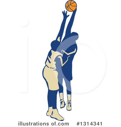 Royalty-Free (RF) Basketball Player Clipart Illustration by patrimonio - Stock Sample #1314341