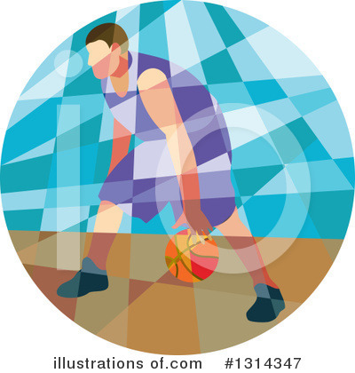 Royalty-Free (RF) Basketball Player Clipart Illustration by patrimonio - Stock Sample #1314347
