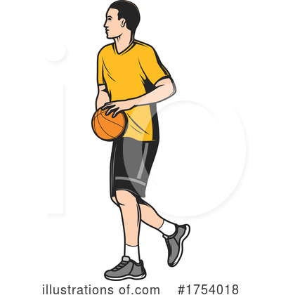 Royalty-Free (RF) Basketball Player Clipart Illustration by Vector Tradition SM - Stock Sample #1754018