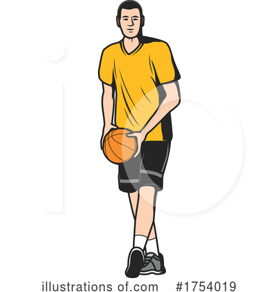 Royalty-Free (RF) Basketball Player Clipart Illustration by Vector Tradition SM - Stock Sample #1754019