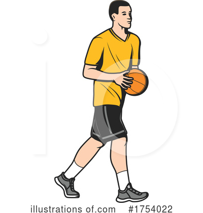 Royalty-Free (RF) Basketball Player Clipart Illustration by Vector Tradition SM - Stock Sample #1754022