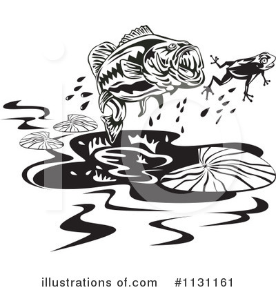 Royalty-Free (RF) Bass Fish Clipart Illustration by patrimonio - Stock Sample #1131161