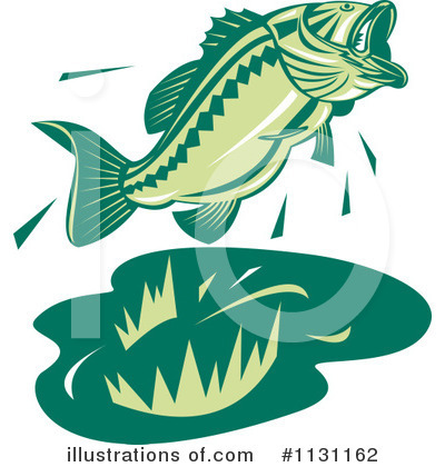 Royalty-Free (RF) Bass Fish Clipart Illustration by patrimonio - Stock Sample #1131162