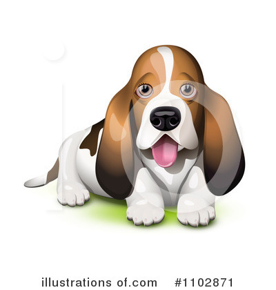 Royalty-Free (RF) Basset Hound Clipart Illustration by Oligo - Stock Sample #1102871