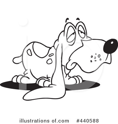 Royalty-Free (RF) Basset Hound Clipart Illustration by toonaday - Stock Sample #440588