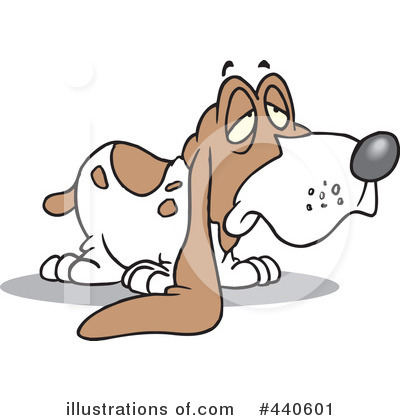 Royalty-Free (RF) Basset Hound Clipart Illustration by toonaday - Stock Sample #440601