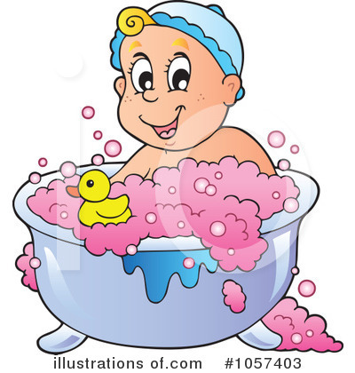 Royalty-Free (RF) Bath Time Clipart Illustration by visekart - Stock Sample #1057403