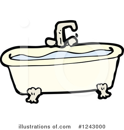 Royalty-Free (RF) Bath Tub Clipart Illustration by lineartestpilot - Stock Sample #1243000