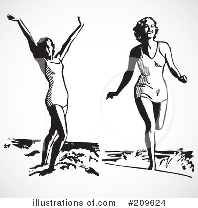 Royalty-Free (RF) Bathing Beauty Clipart Illustration by BestVector - Stock Sample #209624