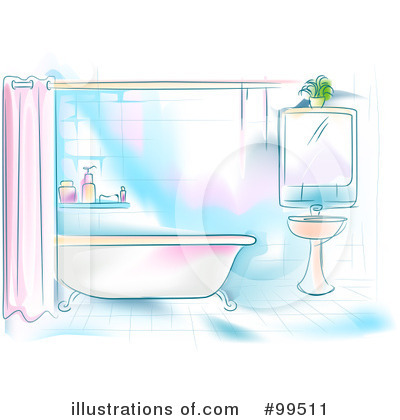 Royalty-Free (RF) Bathroom Clipart Illustration by BNP Design Studio - Stock Sample #99511